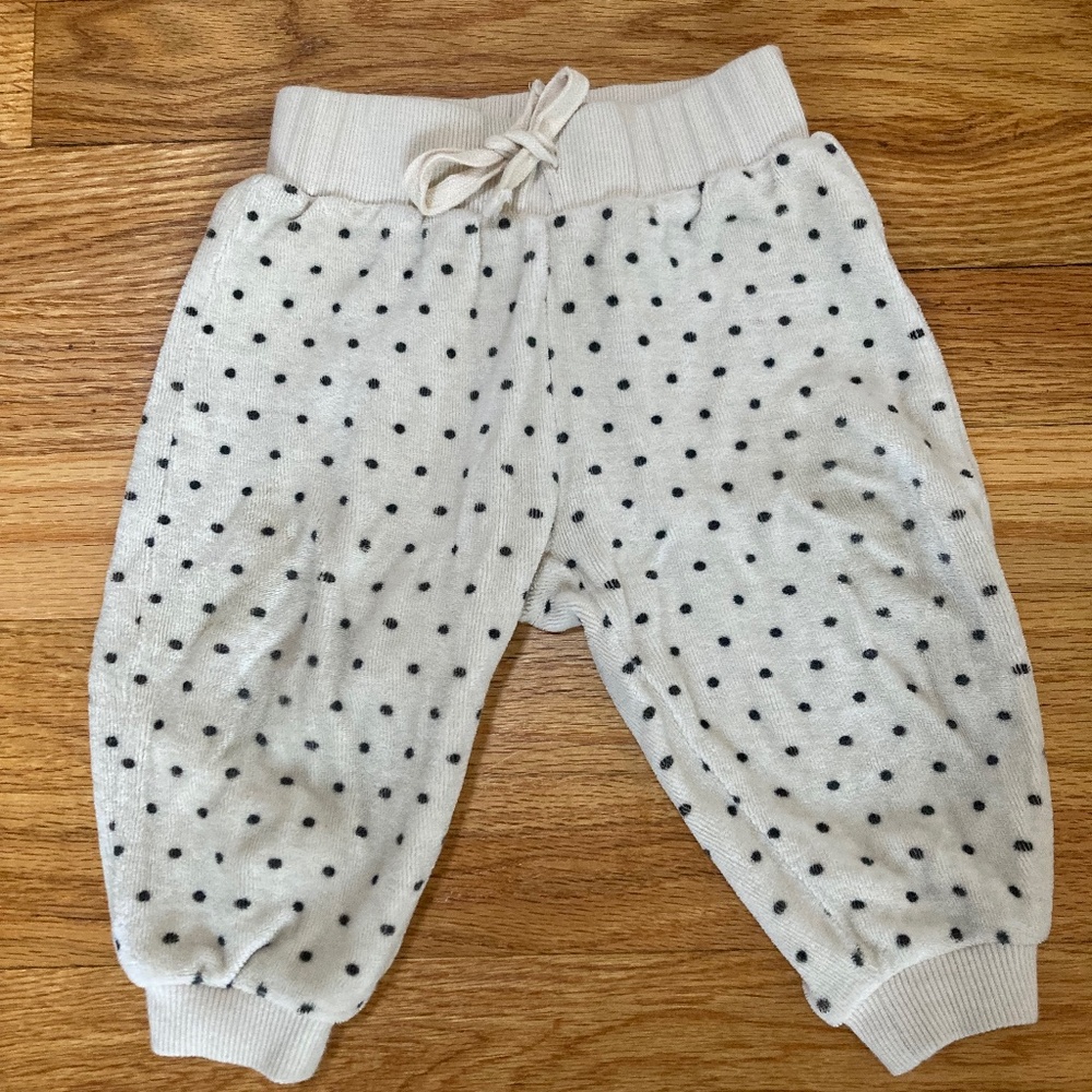 Quincy Mae organic 3-6 month baby velour pants